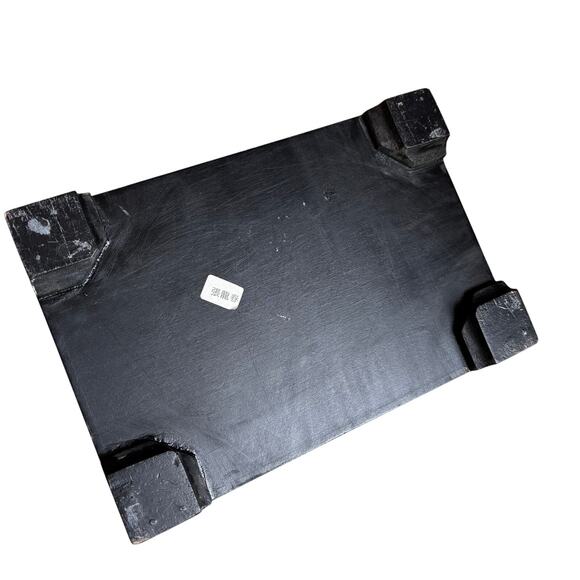 Ornate wooden jewelry box lift ff lid velvet tray black brown gold lacquer - Picture 13 of 13